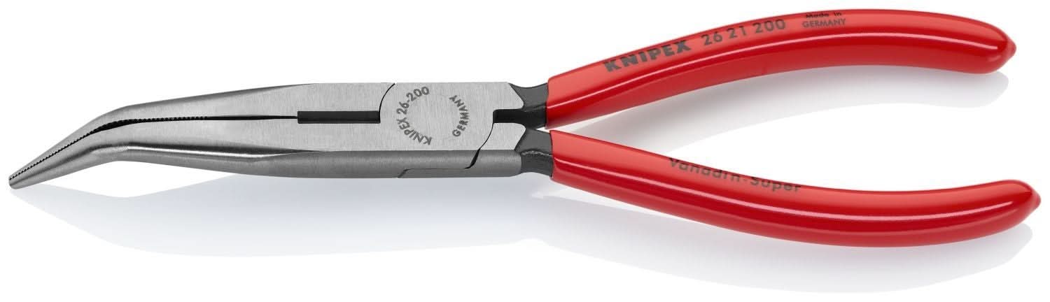 Knipex 26 21 200 Long Nose 40&deg; Angled Pliers with Cutter - Image 2