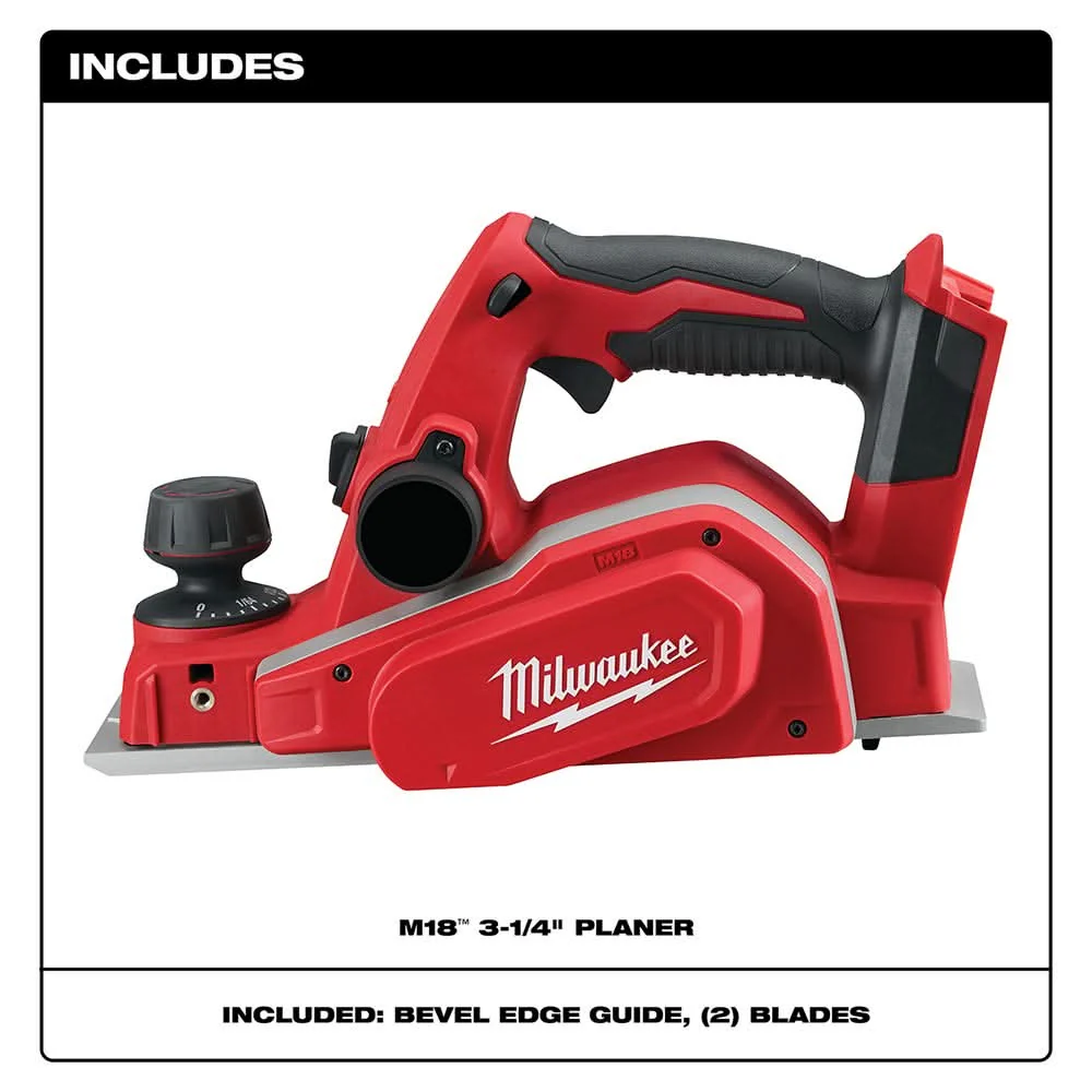 Milwaukee 2623-20 M18 3-1/4" Planer, Tool Only - Image 2