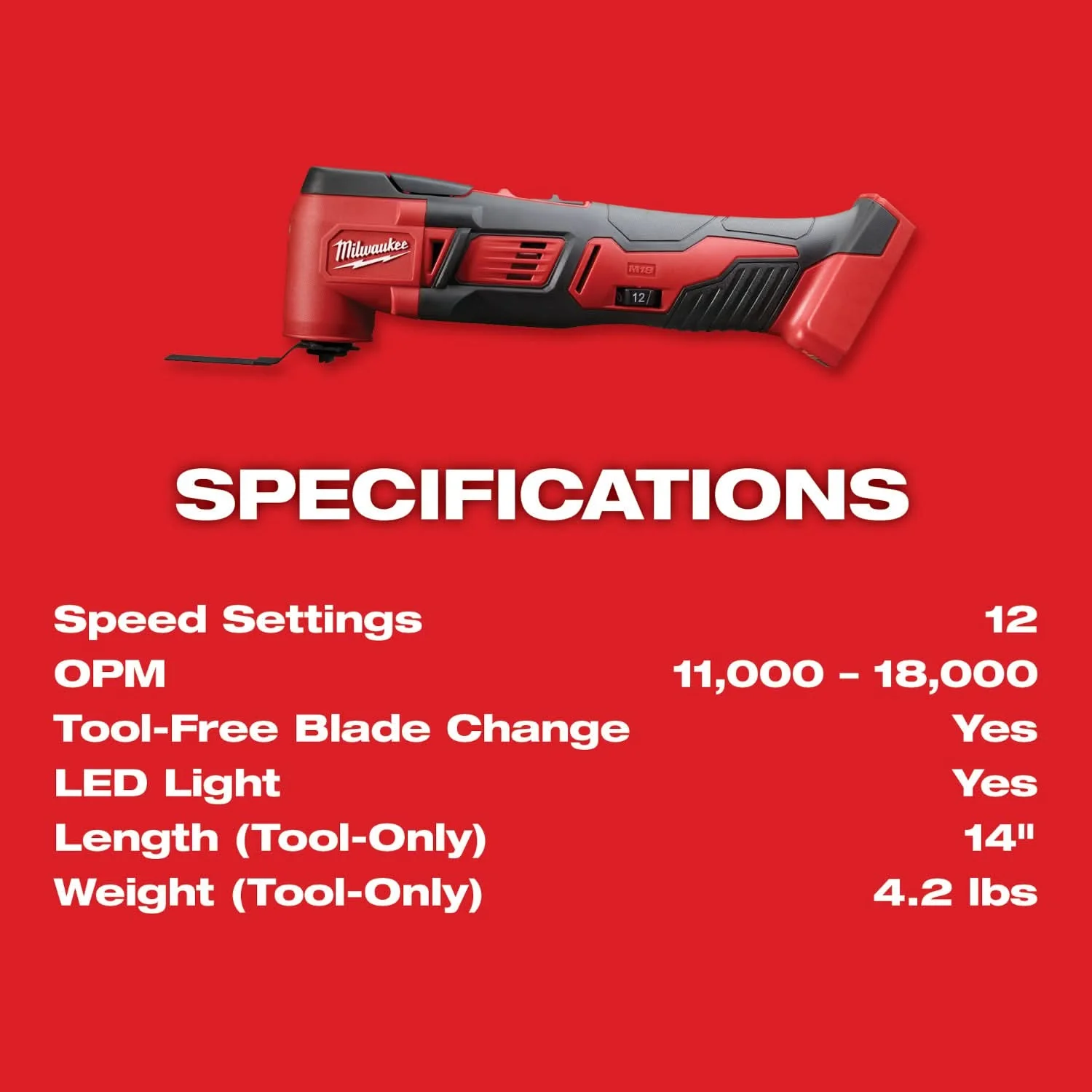 Milwaukee M18 Multi-Tool, Tool Only (PROMO) - Image 3
