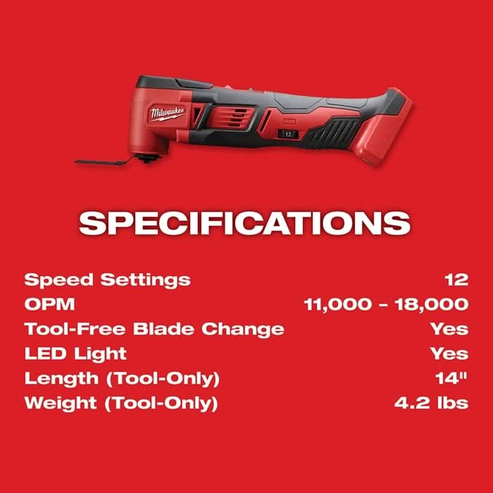 Milwaukee 2626-21 M18 Cordless LITHIUM-ION Multi-Tool 1.5Ah Kit - Image 3