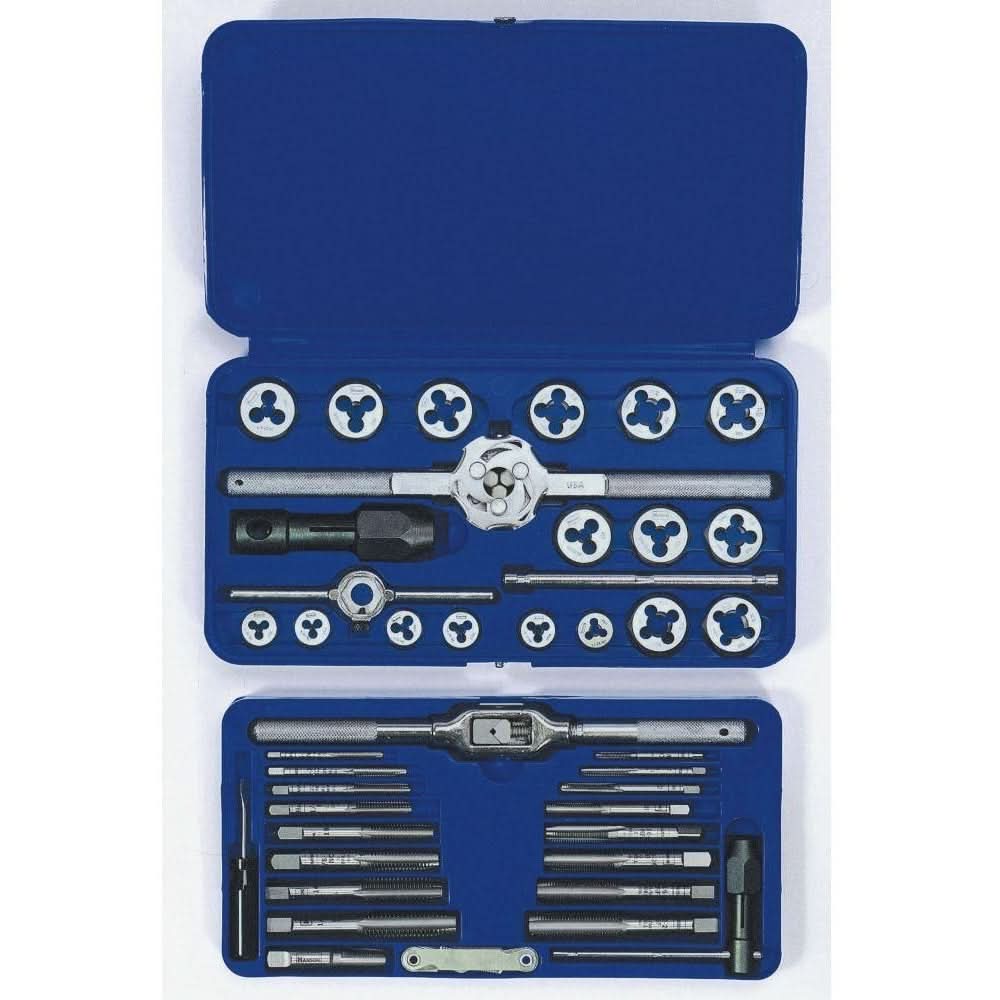 Irwin 26319 HANSON Machine Screw/Fractional/Metric Tap And Die Set 40 Piece Set - Image 1