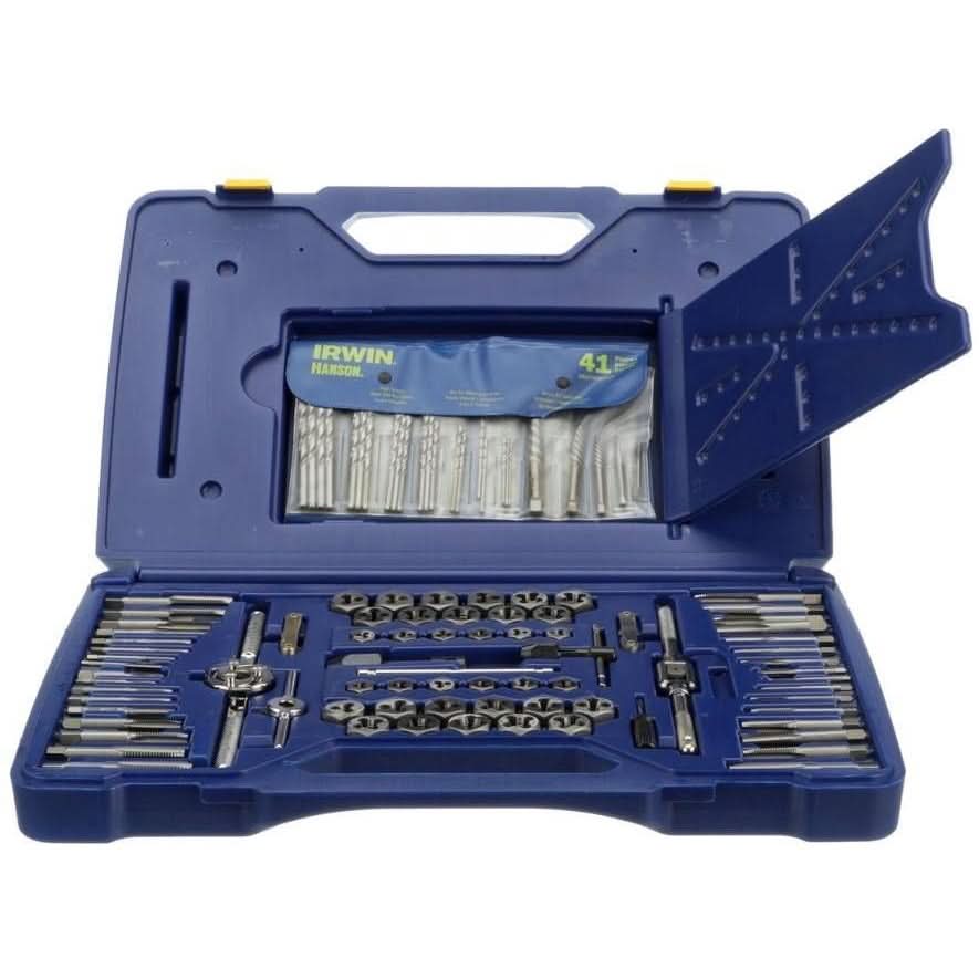 Irwin 26377 HANSON Machine Screw/Fractional/Metric Tap Die Extractor and Drill Bit 117 Piece Set - Image 1