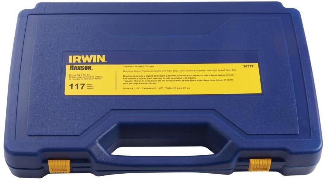 Irwin 26377 HANSON Machine Screw/Fractional/Metric Tap Die Extractor and Drill Bit 117 Piece Set - Image 2