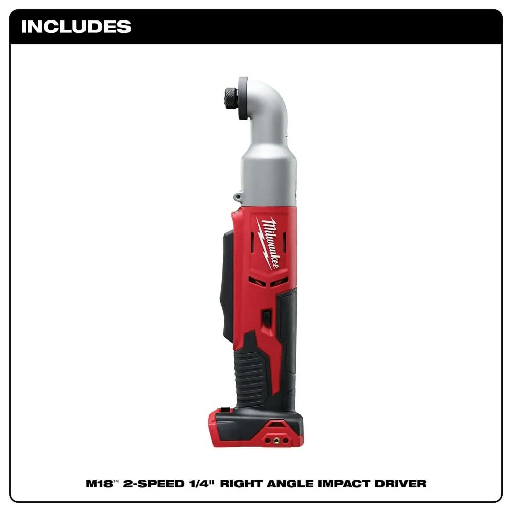 Milwaukee 2667-20 M18 Cordless 2-Speed 1/4" Right Angle Impact Driver - Image 2
