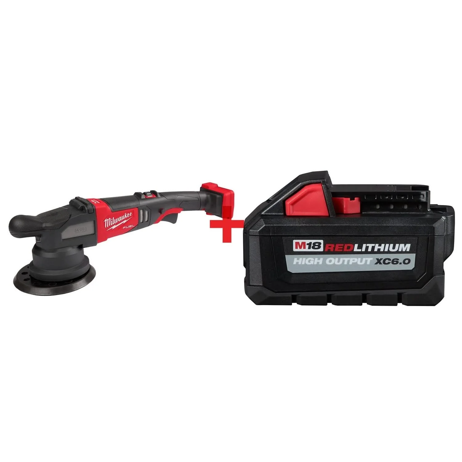 Milwaukee M18 FUEL 6-inch 21mm Random Orbital Polisher and XC 6.0Ah Battery Pack - Image 1