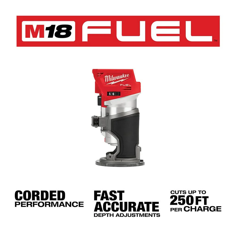 Milwaukee 2723-20 M18 FUEL Brushless Compact Router, Tool Only - Image 3