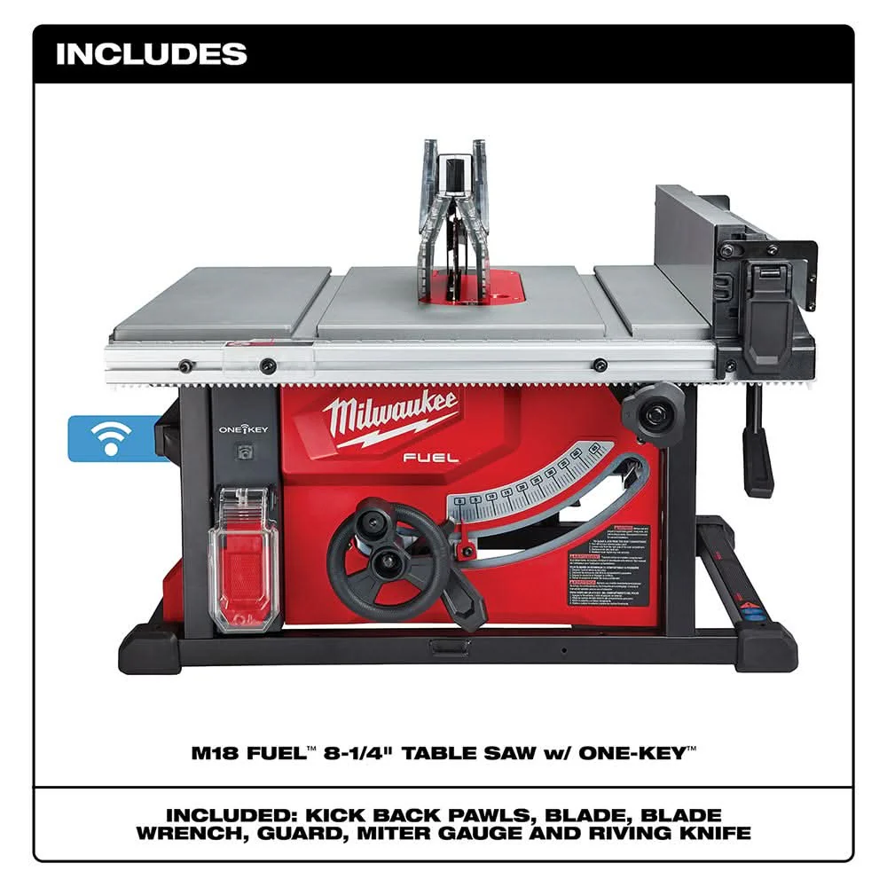 Milwaukee 2736-20 M18 FUEL 8-1/4" Table Saw with One-Key, Tool Only - Image 2