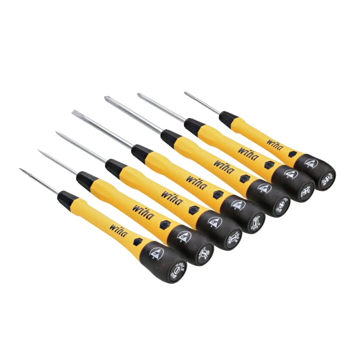 Wiha 27392 7-Piece ESD Safe PicoFinish Precision Slotted & Phillips Screwdriver Set - Image 2