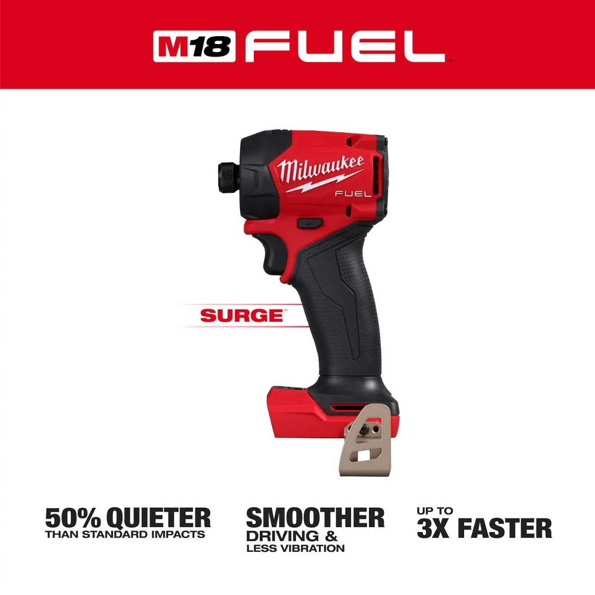 Milwaukee 2761-20 M18 FUEL SURGE 1/4" Hex Hydraulic Impact Driver, Tool Only - Image 2