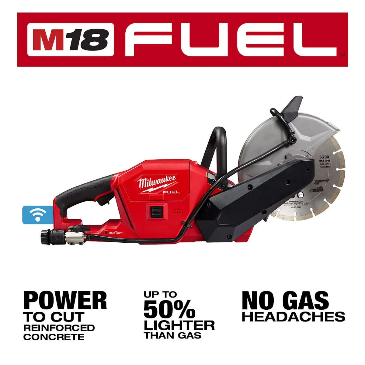 Milwaukee 2786-20 M18 FUEL Brushless Cordless 9" Cut-Off Saw w/ ONE-KEY, Tool Only - Image 2