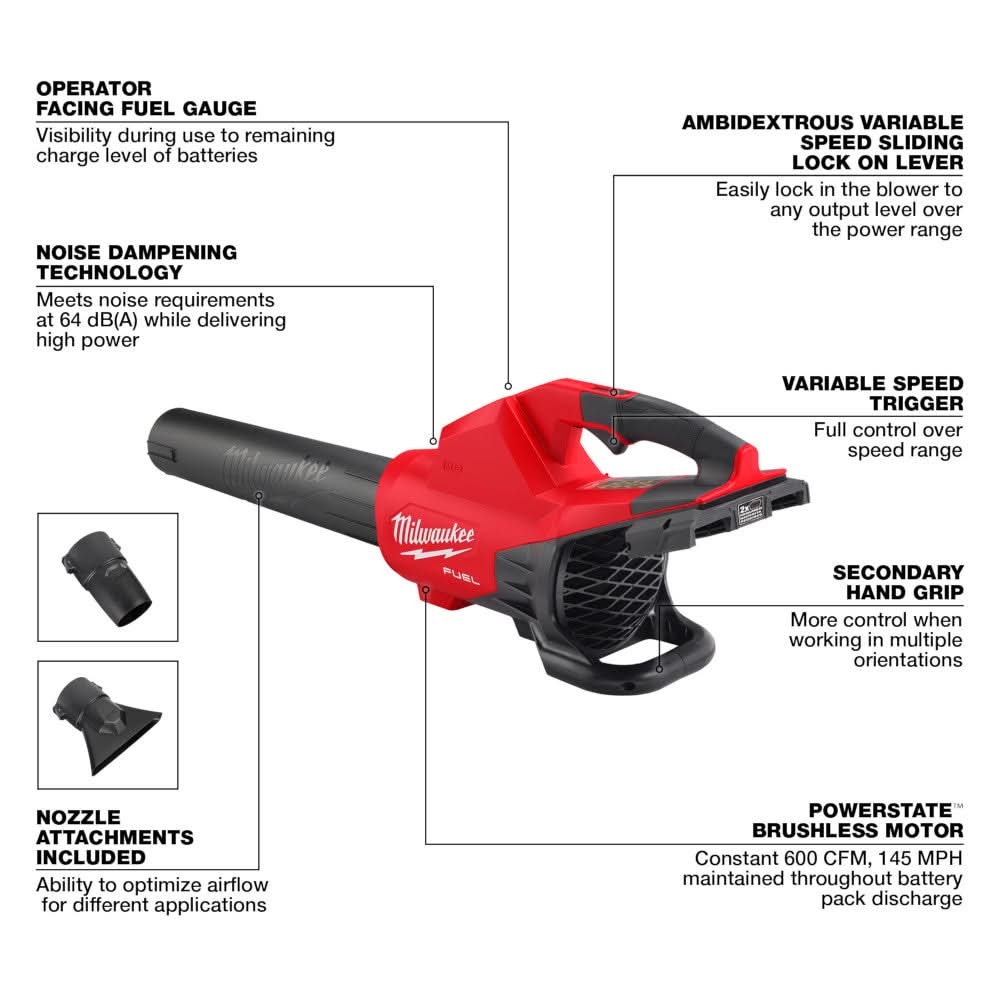 Milwaukee 2824-20 M18 FUEL Dual-Battery Blower, Tool Only (PROMO) - Image 1