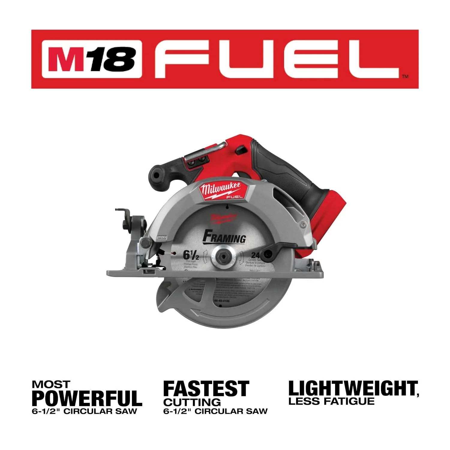 Milwaukee 2833-20 M18 FUEL 6-1/2" Circular Saw, Tool Only - Image 2