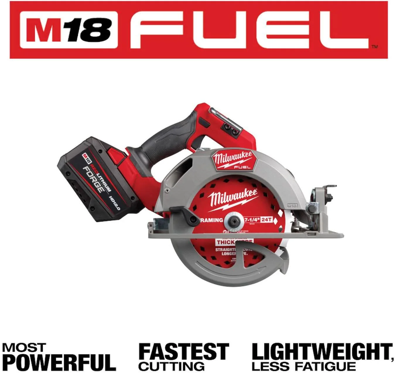 Milwaukee 2834-21HD M18 FUEL 7-1/4 in. Circular Saw FORGE 12.0Ah Kit - Image 2