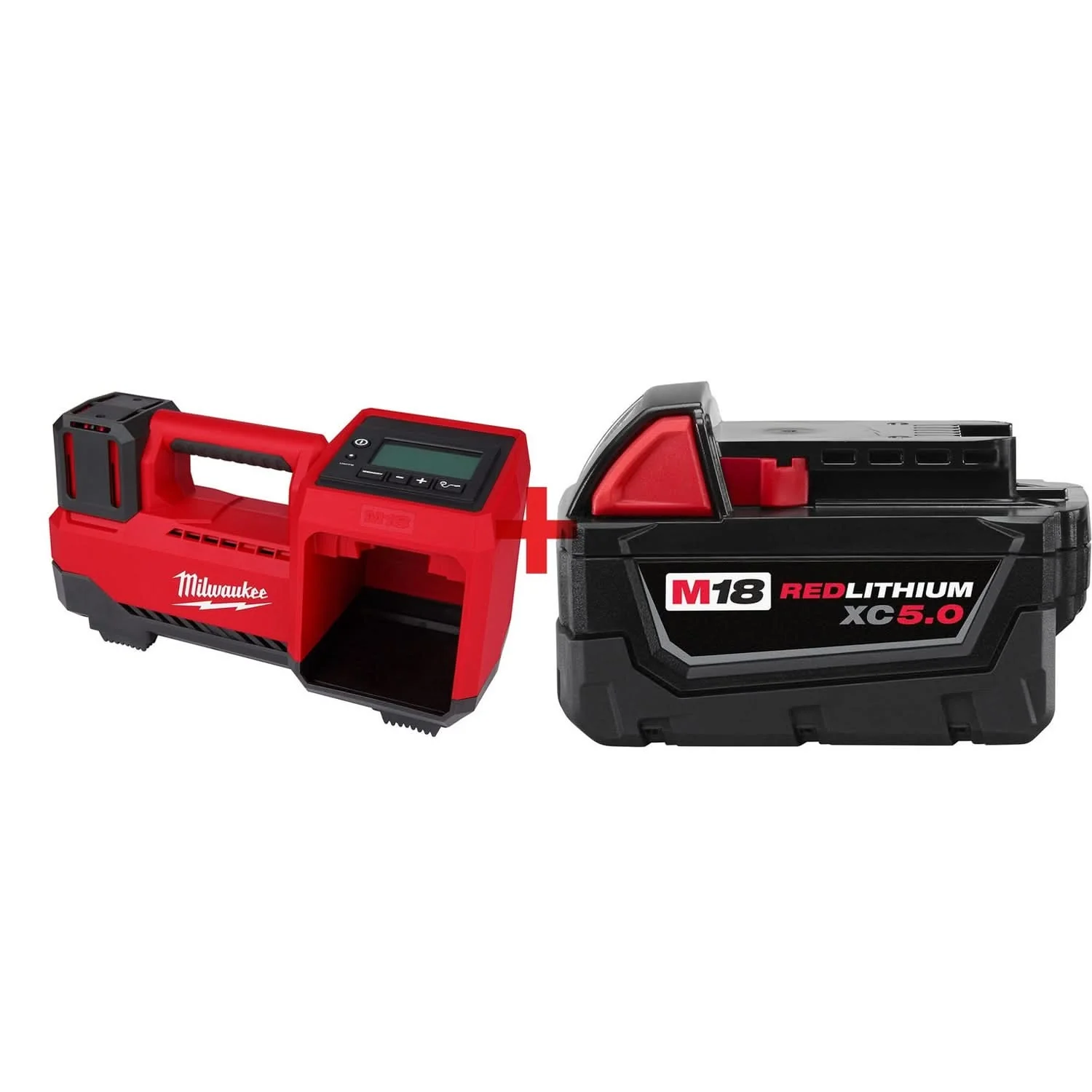 Milwaukee M18 Compact Tire Inflator and 5.0Ah Extended Capacity Battery Pack Kit - Image 1
