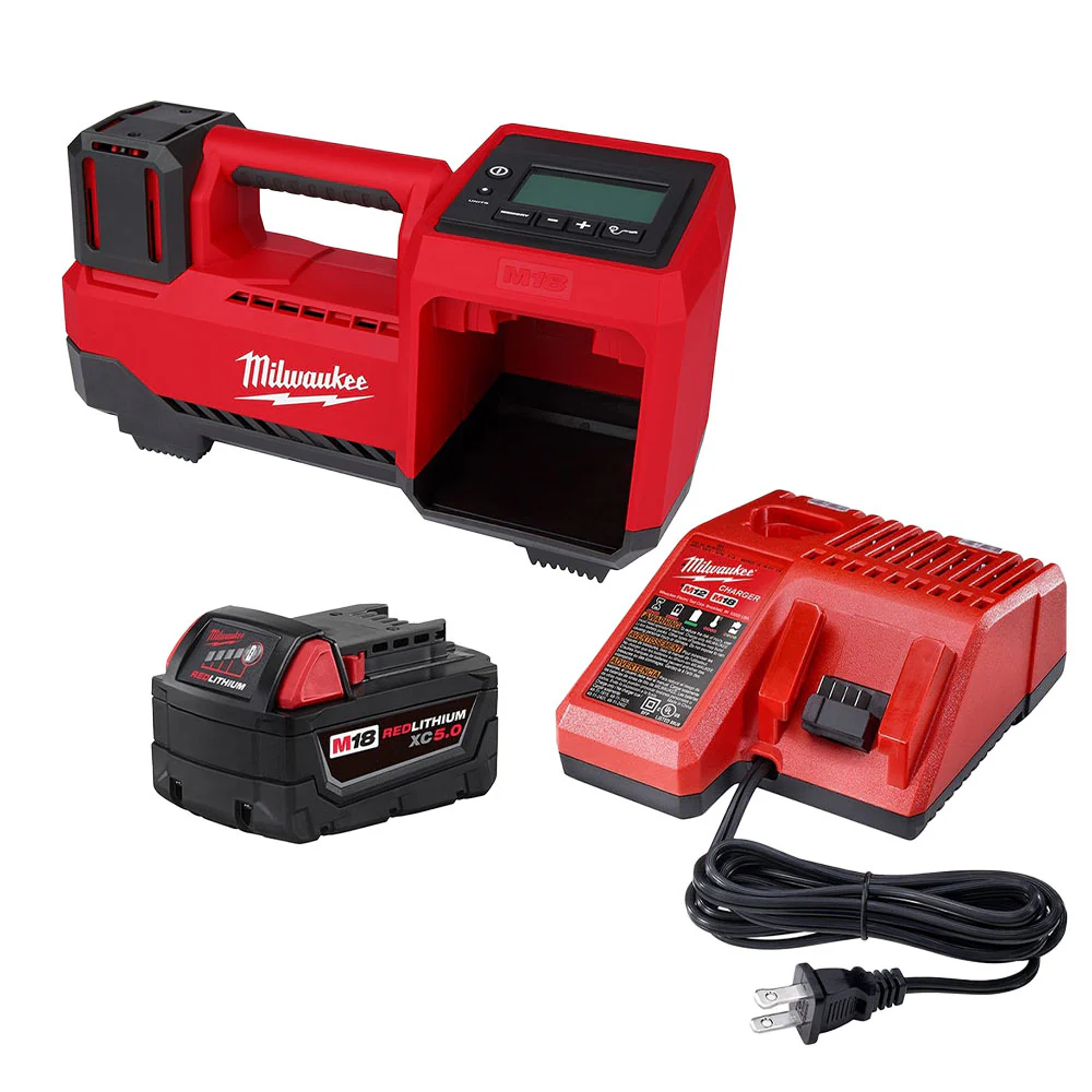 Milwaukee 2848-20 M18 Compact Tire Inflator 5.0Ah Kit