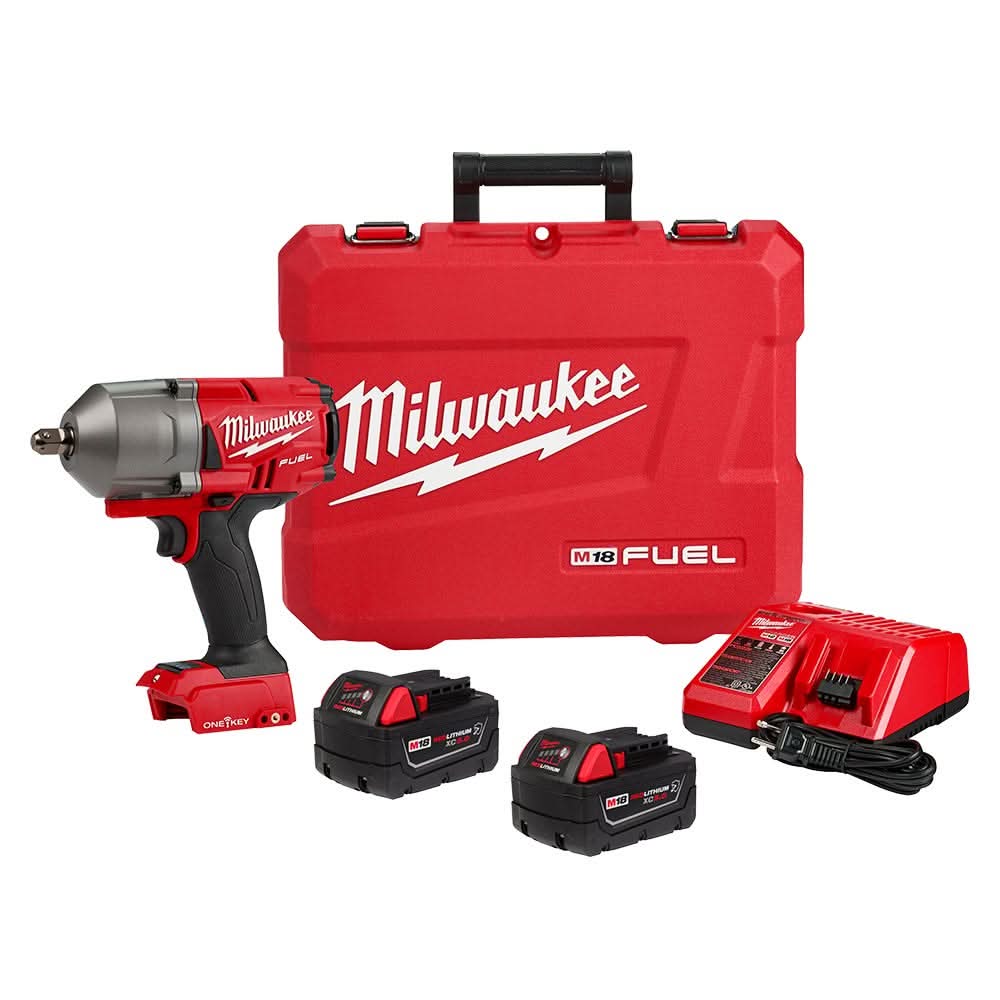 Milwaukee 2862-22R M18 FUEL w/ ONE-KEY High Torque Impact Wrench 1/2″ Pin Detent Kit