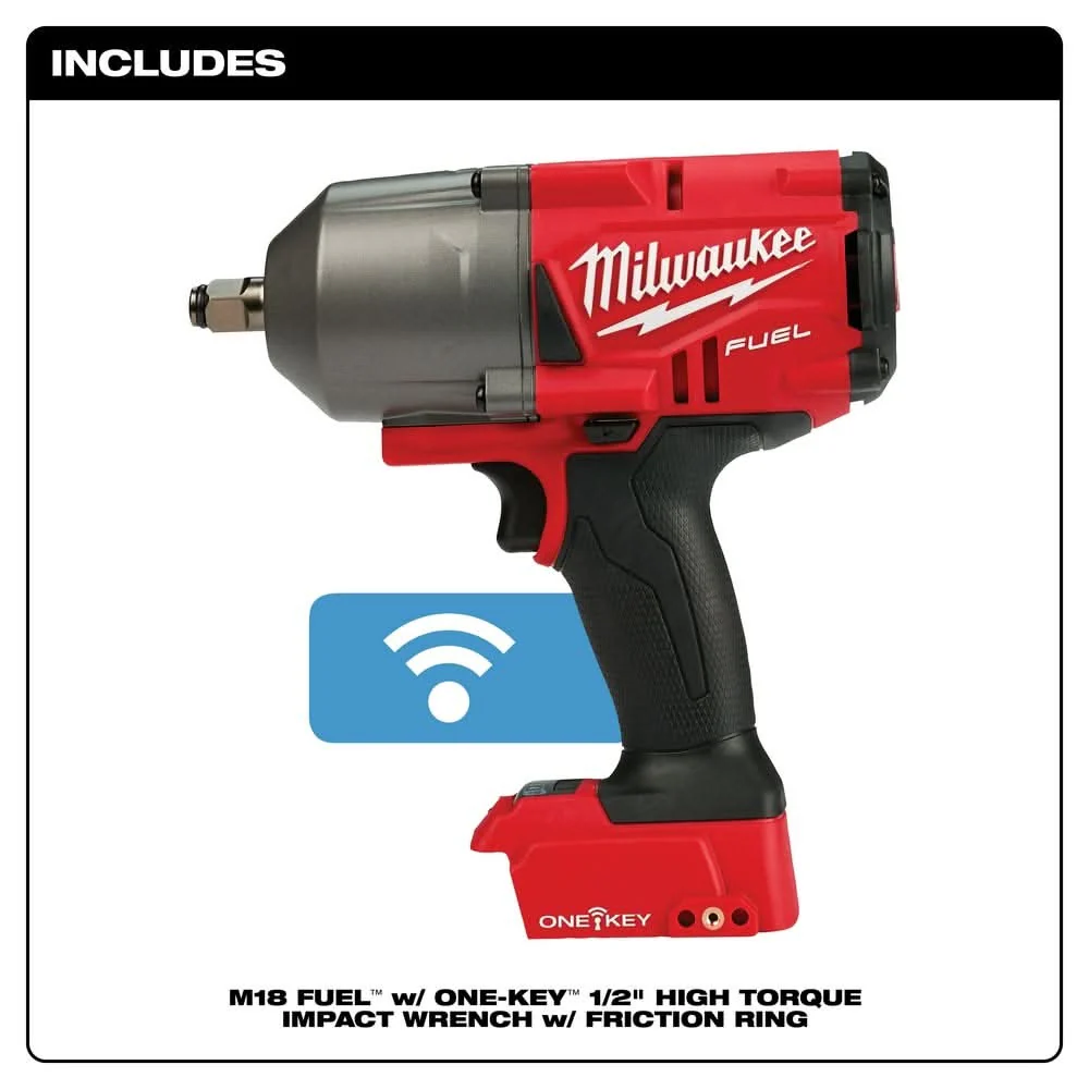 Milwaukee 2863-20 M18 Fuel W/ One-Key High Torque Impact Wrench 1/2" Friction Ring Bare Tool - Image 2