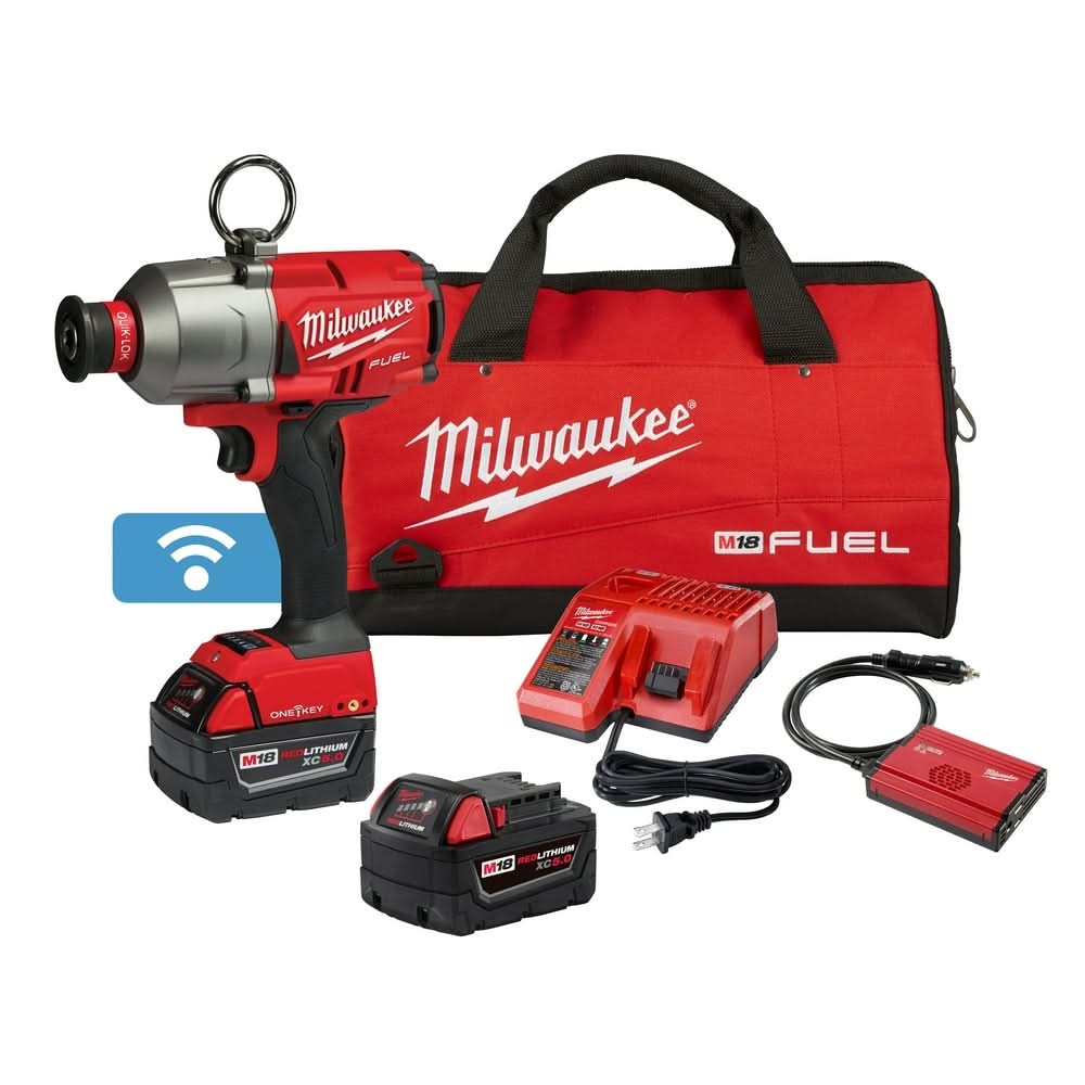 Milwaukee 2865-22 M18 Fuel 7/16″ Hex Utility High Torque Impact Wrench One-Key 5.0Ah Kit