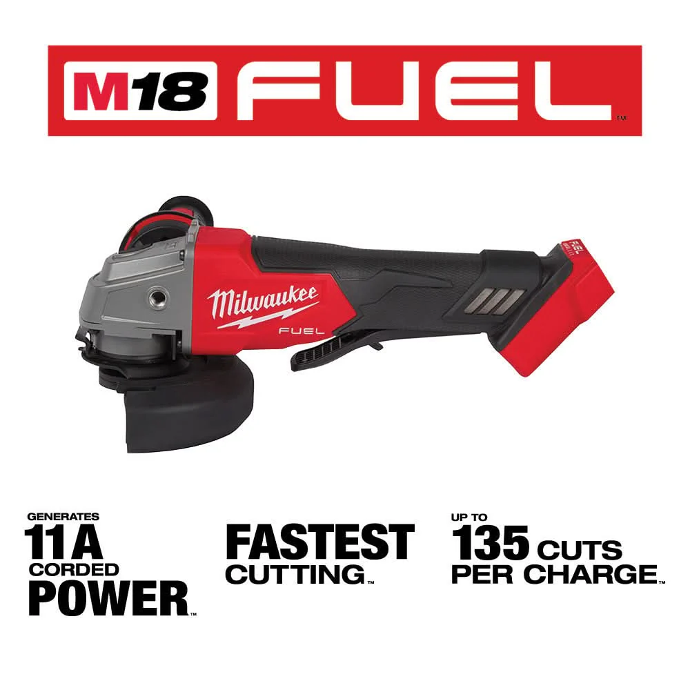 Milwaukee 2880-20 M18 FUEL 4-1/2" / 5" Grinder No-Lock Paddle Switch, Tool Only (PROMO) - Image 2
