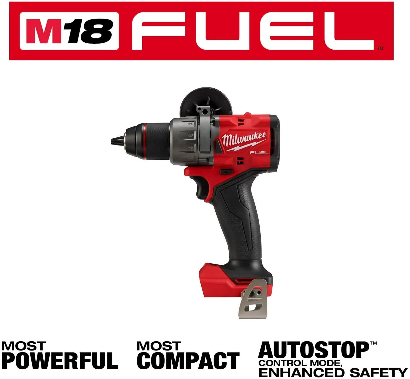 Milwaukee 2904-20 M18 FUEL 1/2-in. Hammer Drill/Driver, Tool Only - Image 2