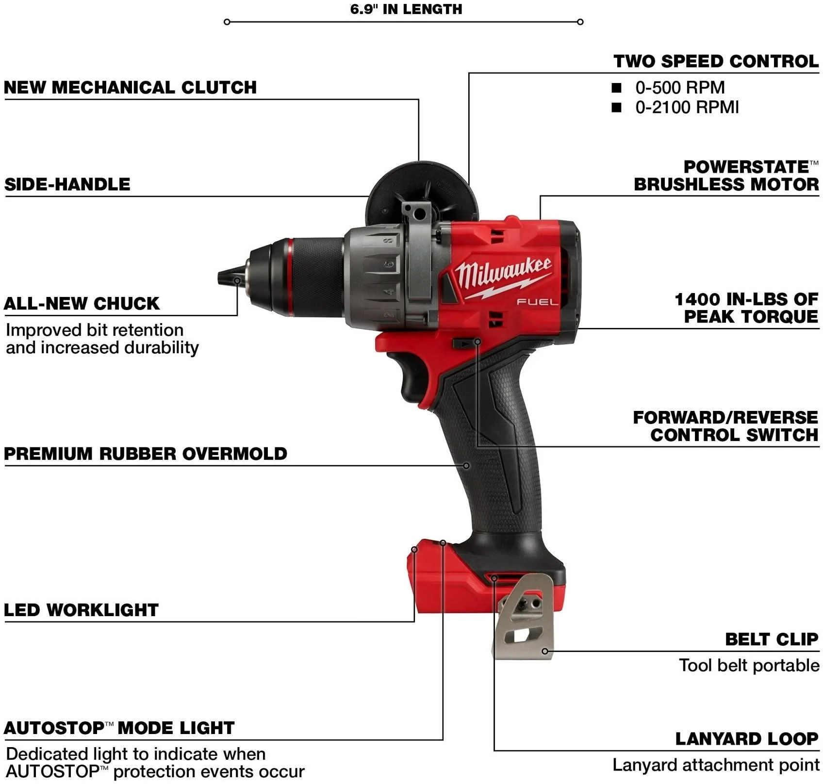 Milwaukee PROMO 2904-20 M18 FUEL 1/2-in. Hammer Drill/Driver, Tool Only (PROMO) - Image 3