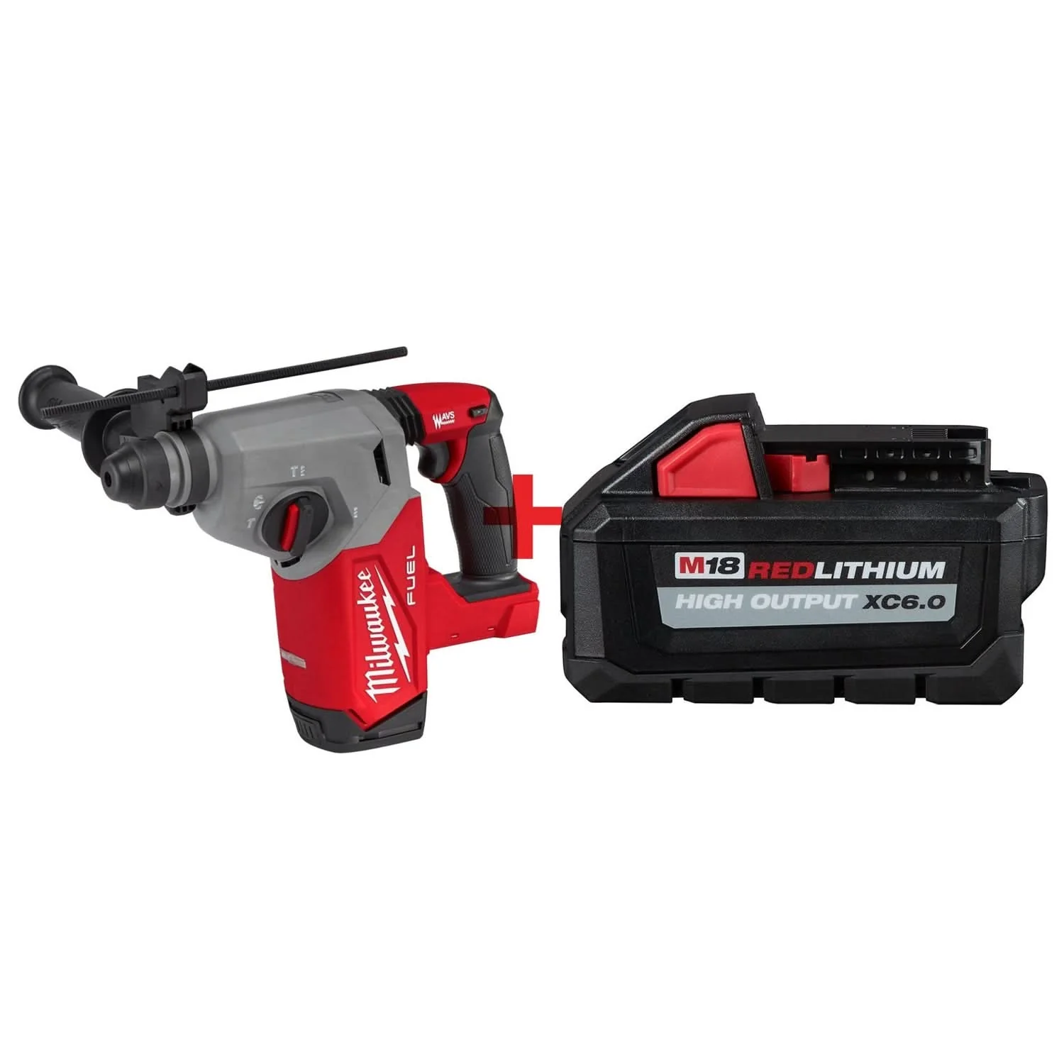 Milwaukee M18 FUEL 1" SDS Plus Rotary Hammer with M18 Battery Pack - Image 1