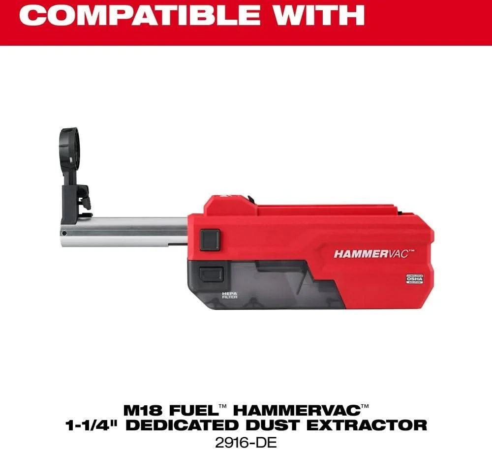 Milwaukee 2916-22 M18 FUEL 1-1/4 SDS Plus D-Handle Rotary Hammer Kit w/ ONE-KEY - Image 2
