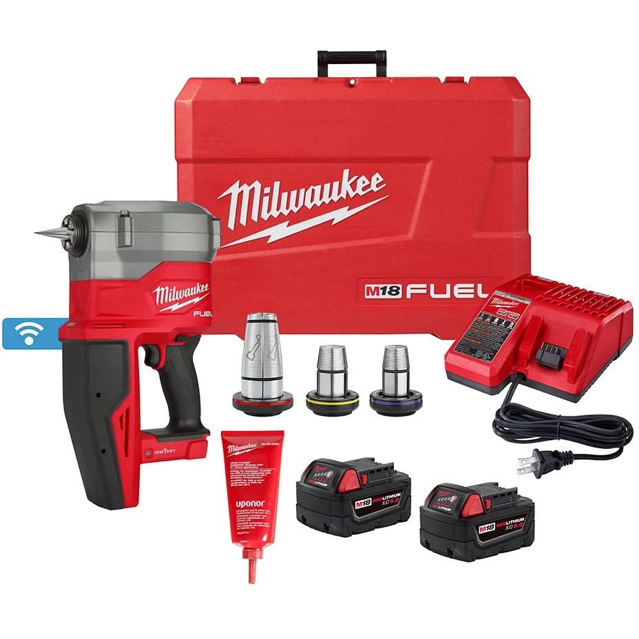 Milwaukee 2932-22XC M18 FUEL 2-in. ProPEX Expander Kit w/ ONE-KEY with 1-1/4-in. – 2-in. Expander Heads