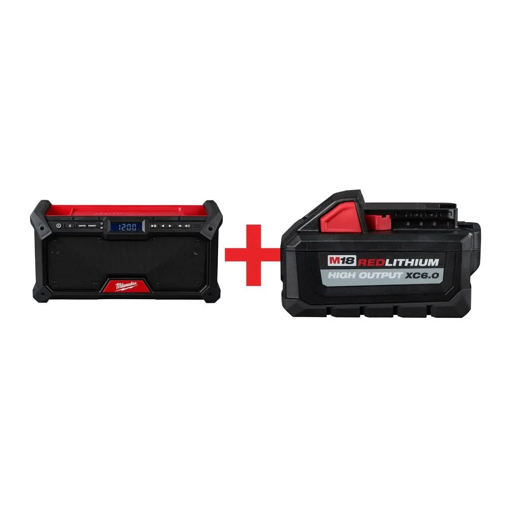 Milwaukee M18 Bluetooth Jobsite Radio with 6.0Ah Battery Pack - Image 1