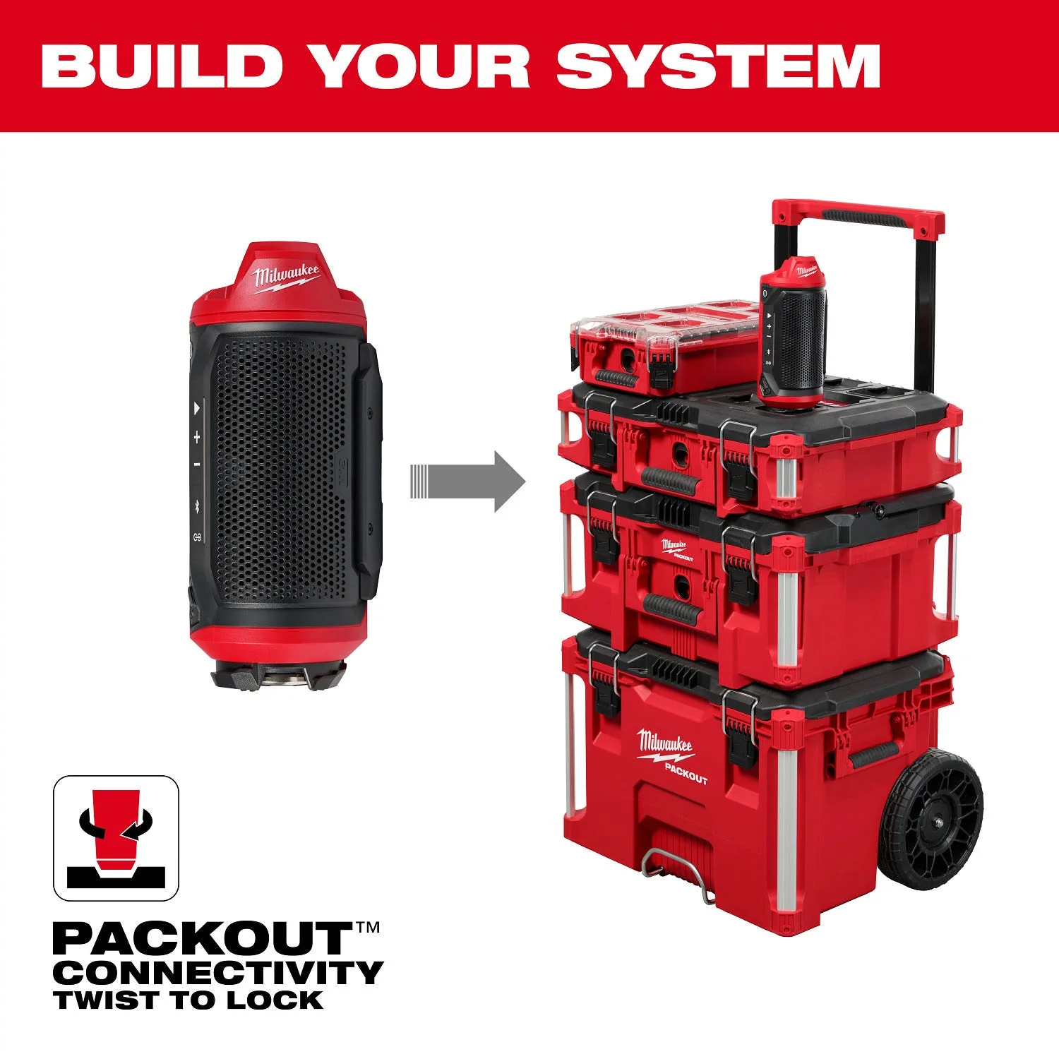 Milwaukee 2955-20 M12 Bluetooth Jobsite Speaker w/ PACKOUT Compatibility (PROMO) - Image 3