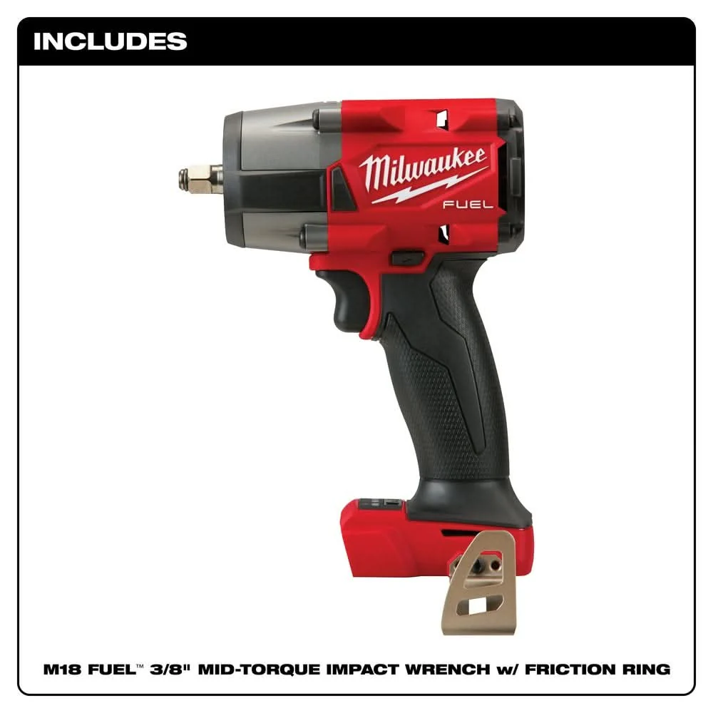 Milwaukee 2960-20 M18 FUEL 3/8-Inch Mid-Torque Impact Wrench with Friction Ring, Tool Only - Image 2
