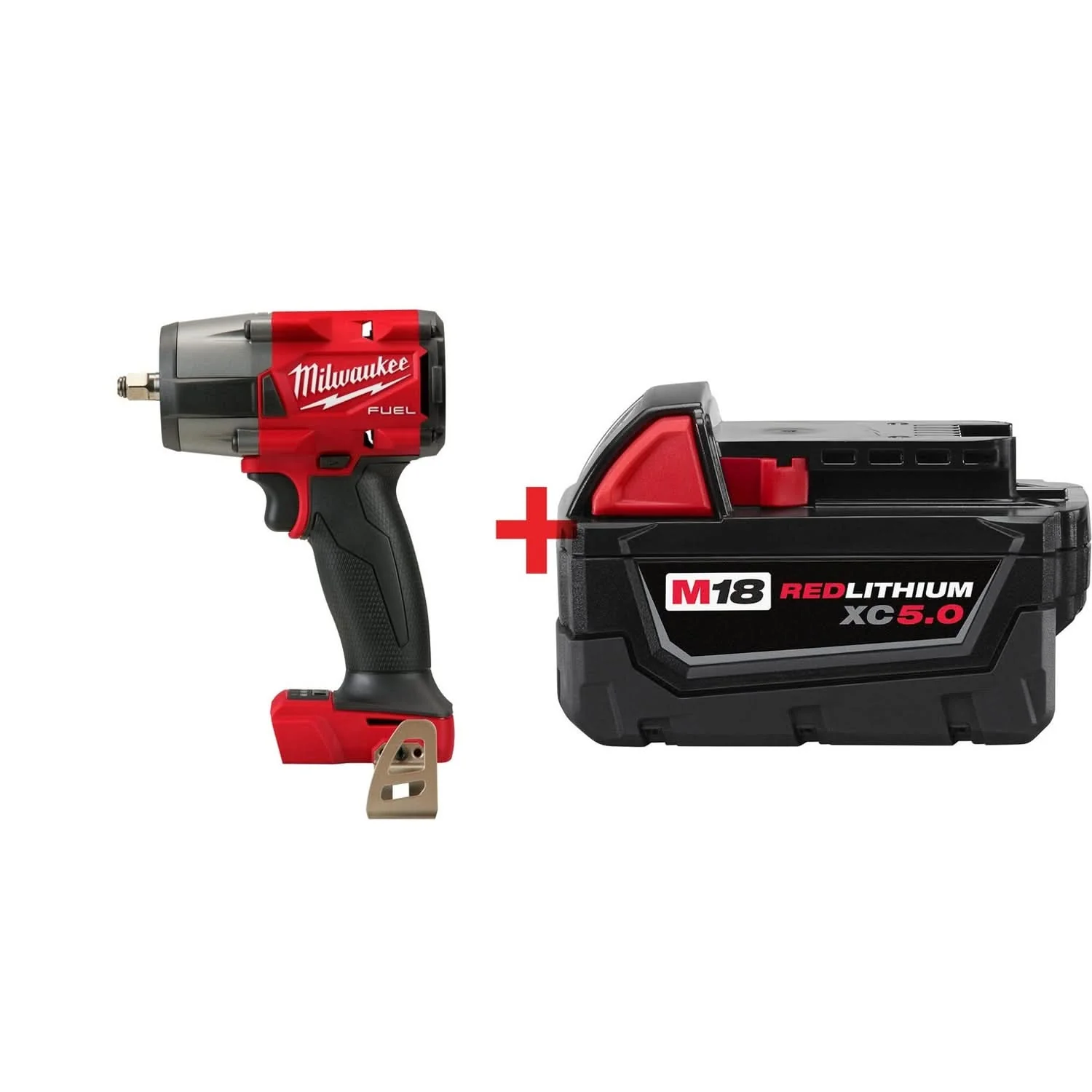 Milwaukee M18 FUEL 3/8-Inch Mid-Torque Impact Wrench with Friction Ring and Battery Pack - Image 1