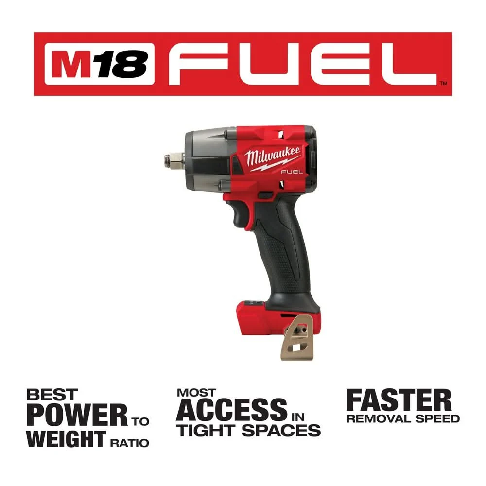 Milwaukee 2962-20 M18 FUEL 1/2-Inch Mid-Torque Impact Wrench with Friction Ring, Tool Only - Image 3