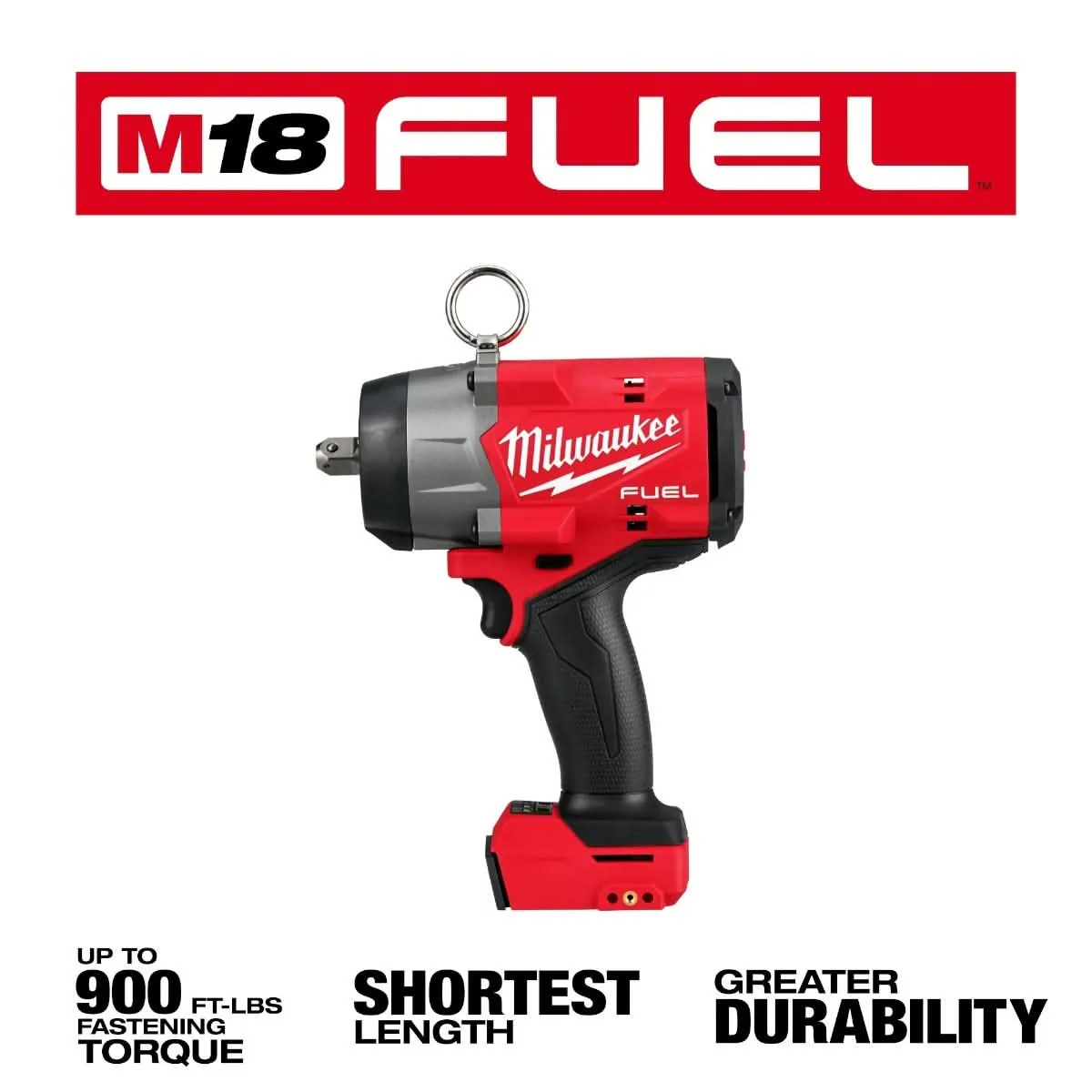 Milwaukee 2966-20 M18 FUEL 1/2" High Torque Impact Wrench w/ Pin Detent, Tool Only - Image 3