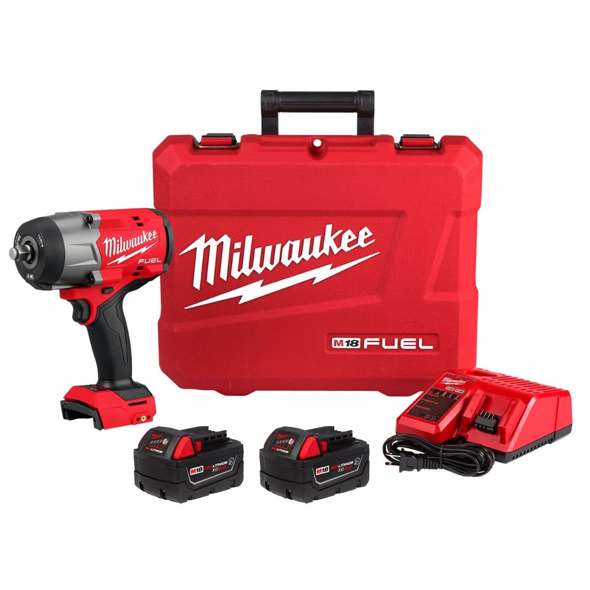 Milwaukee 2967-22 M18 FUEL 1/2″ High Torque Impact wrench w/ Friction Ring 5.0Ah Kit
