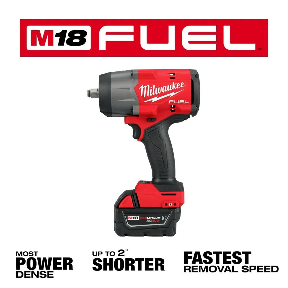 Milwaukee 2967-22GG M18 FUEL 1/2" HTIW & Grease Gun Combo Kit - Image 3