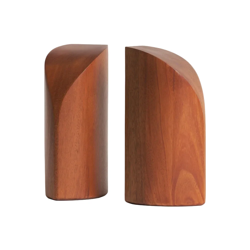 ETHNICRAFT PI BOOK ENDS - MAHOGANY | $199.00 - Image 1