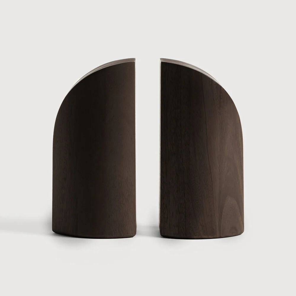 ETHNICRAFT PI BOOK ENDS - MAHOGANY DARK BROWN | $199.00 - Image 2