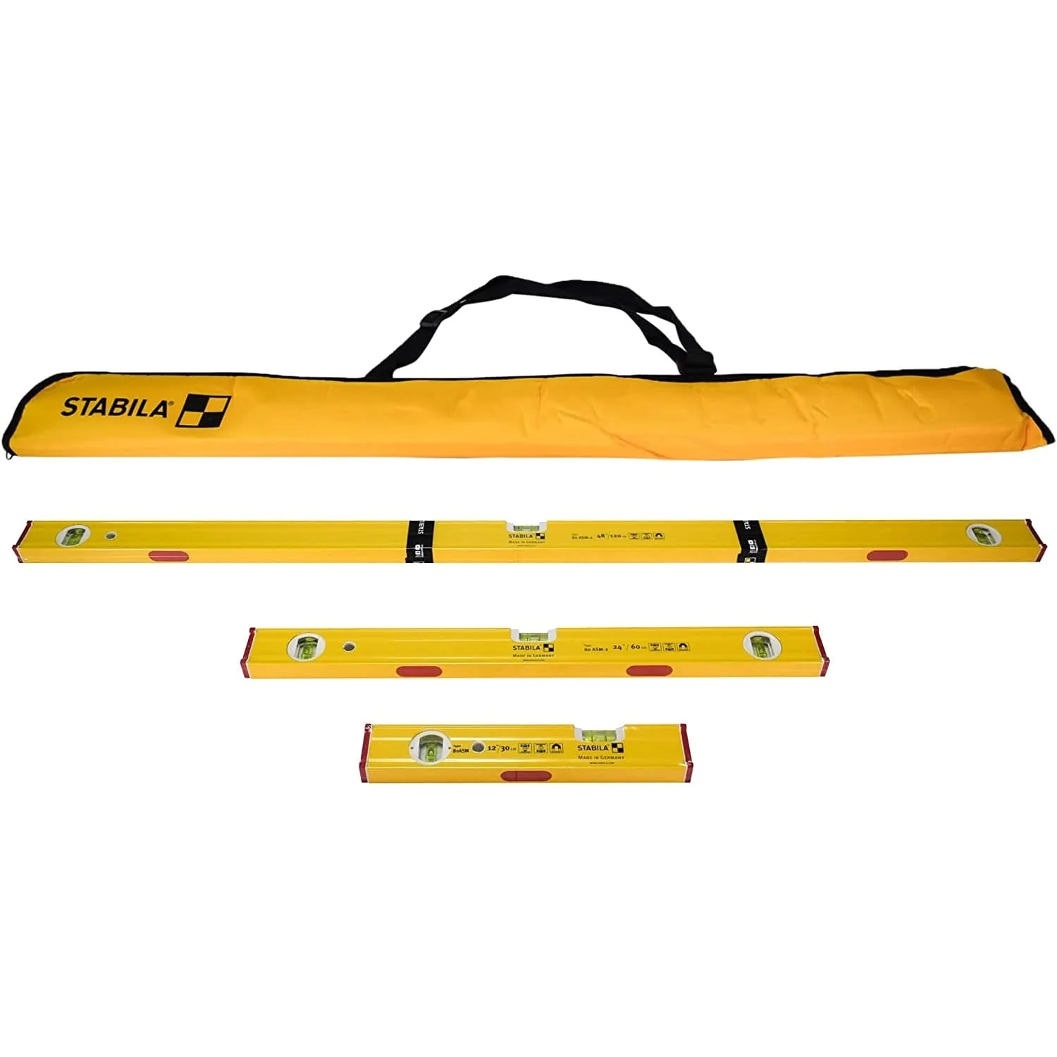 Stabila 29940 PRO SET 80 ASM 3-Piece Magnetic Spirit Level Set