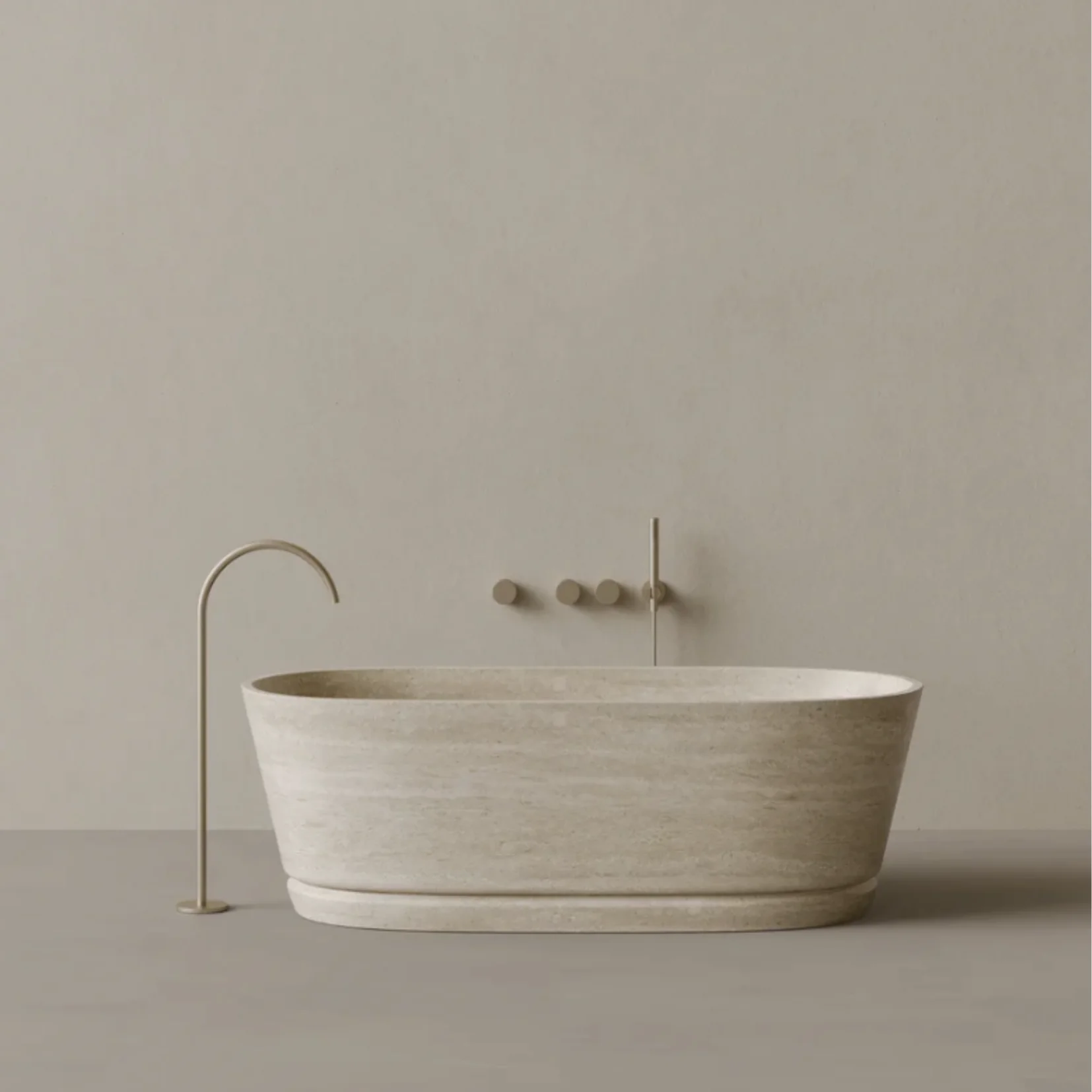ELEMENTO BATH | 67" x 30" OVAL STONE BATHTUB | $10,326.00 - $37,764.00 - Image 2