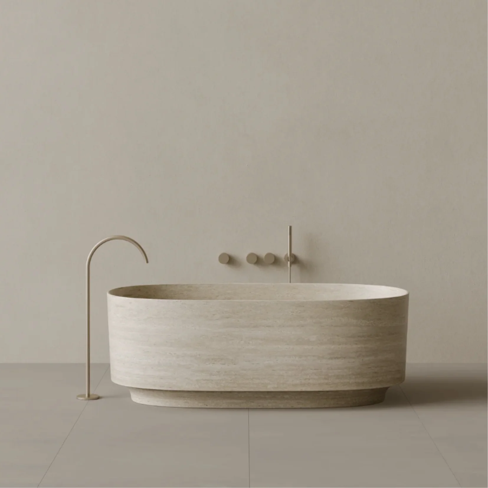 ELEMENTO BATH | 68" x 34" OVAL STONE BATHTUBE | $10,798.00 - $44,994.00 - Image 2