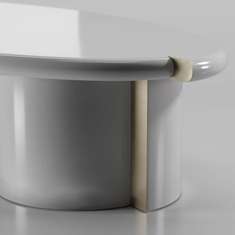SECOLO | TAYMA LACQUERED GLOSSY GREY COFFEE TABLE | $ 9,495 - Image 2