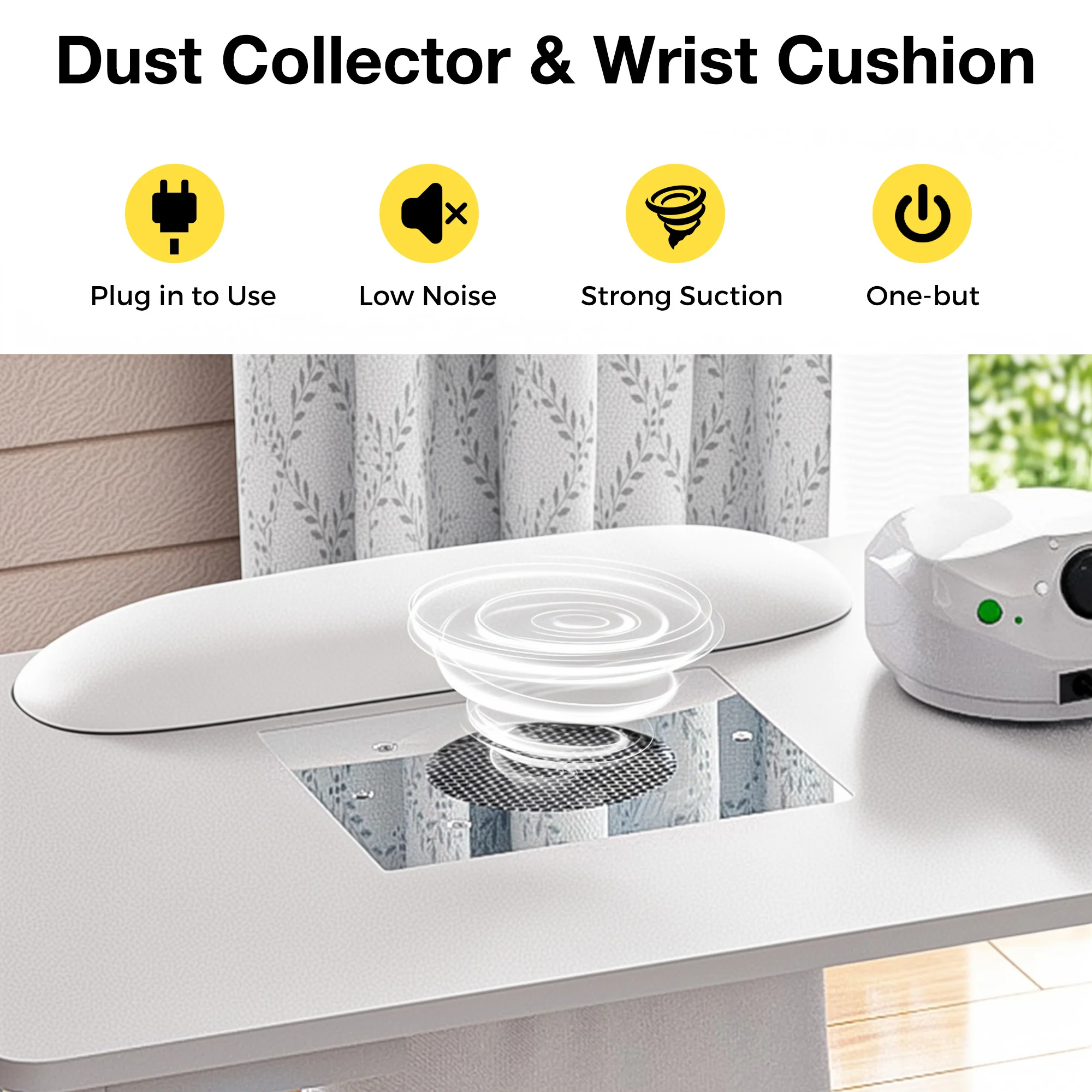 Advwin Nail Table w/ Dust Collector & Wrist Rest - Image 2