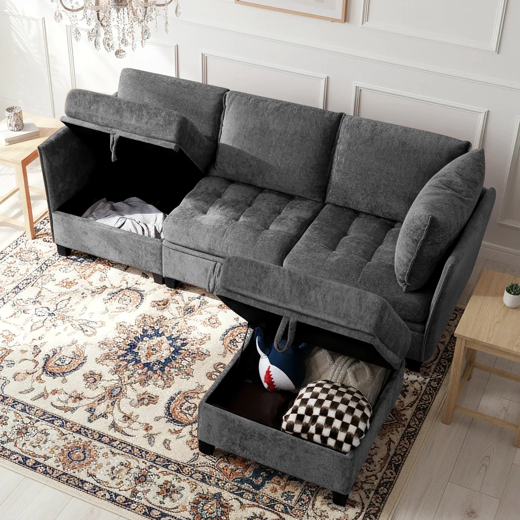 Advwin Oversized Modular Sectional Sofa with Storage - Image 2