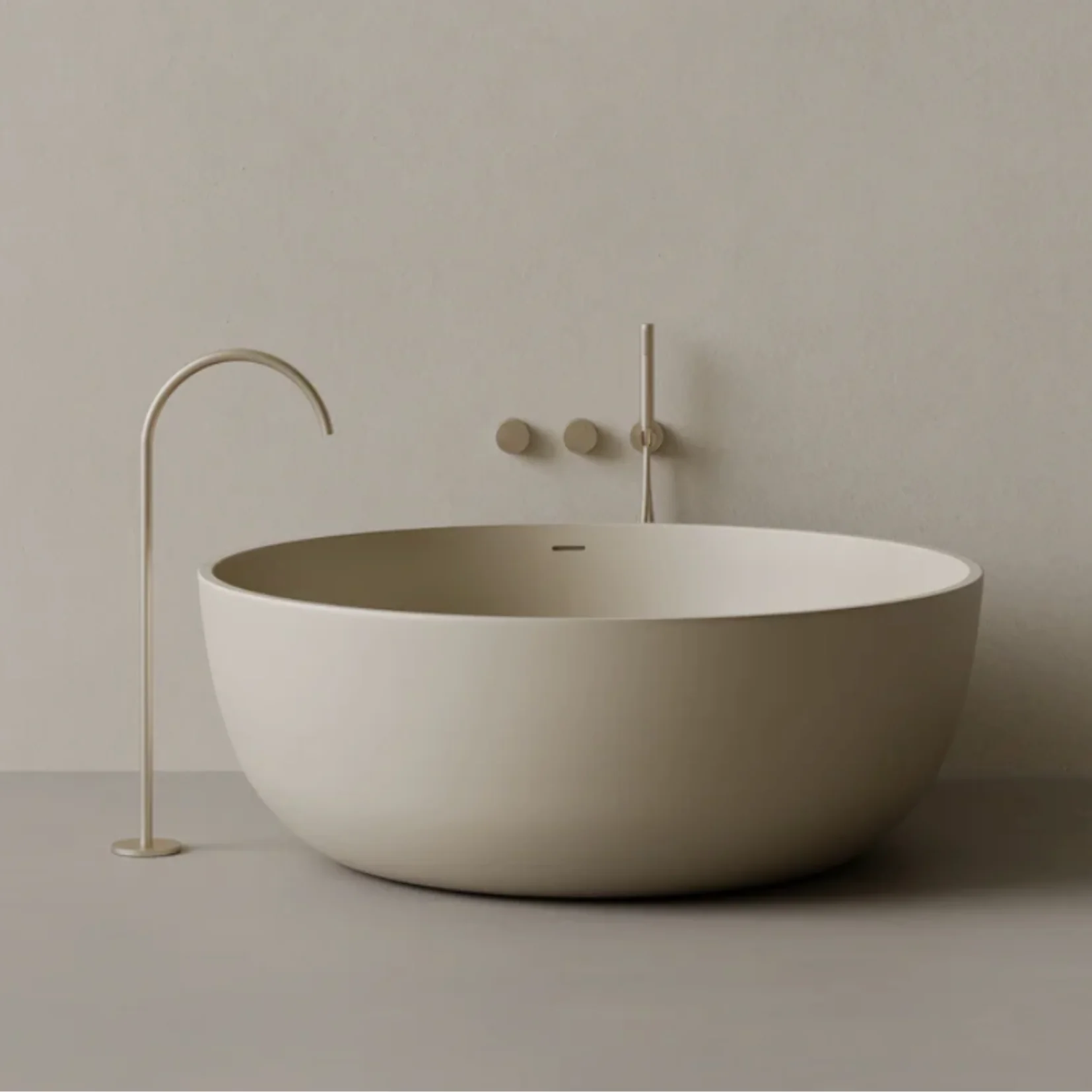 ELEMENTO BATH | 58" x 58" ROUND SOLID SURFACE STONE RESIN BATHTUB | $4,849.85 - $5,413.59 - Image 2