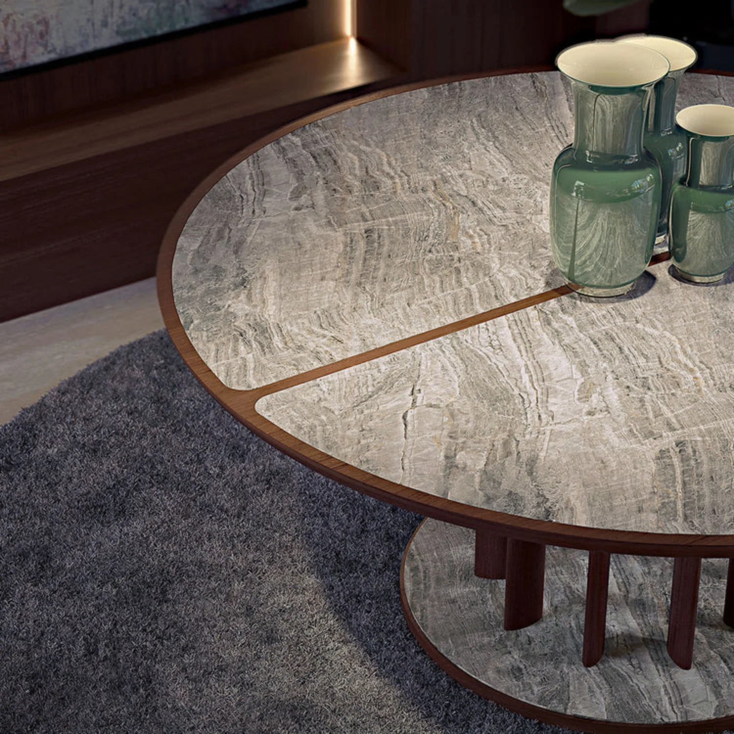 BAMAX | ROUND EARTHENWARE AND CANALETTO TABLE | $21,240.00 - Image 2
