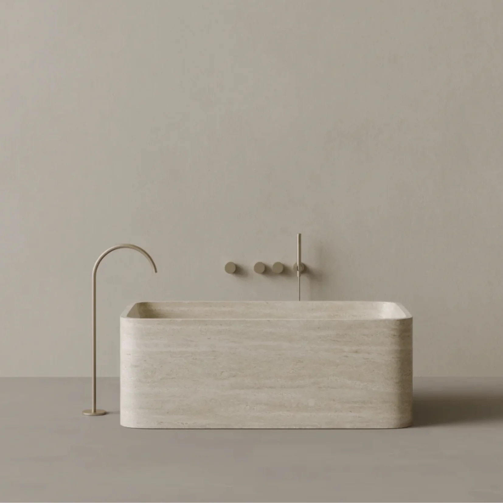 ELEMENTO BATH | 61" x 33" RECTANGULAR STONE BATHTUB | $12,425.00 - $39,496.00 - Image 2