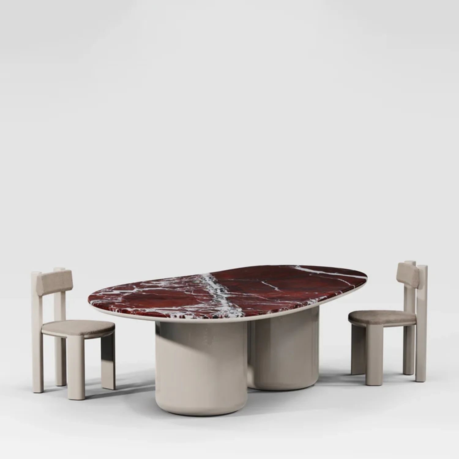 SECOLO | LAGHI MARBLE AND WOOD DINING TABLE | $29,020 - Image 2