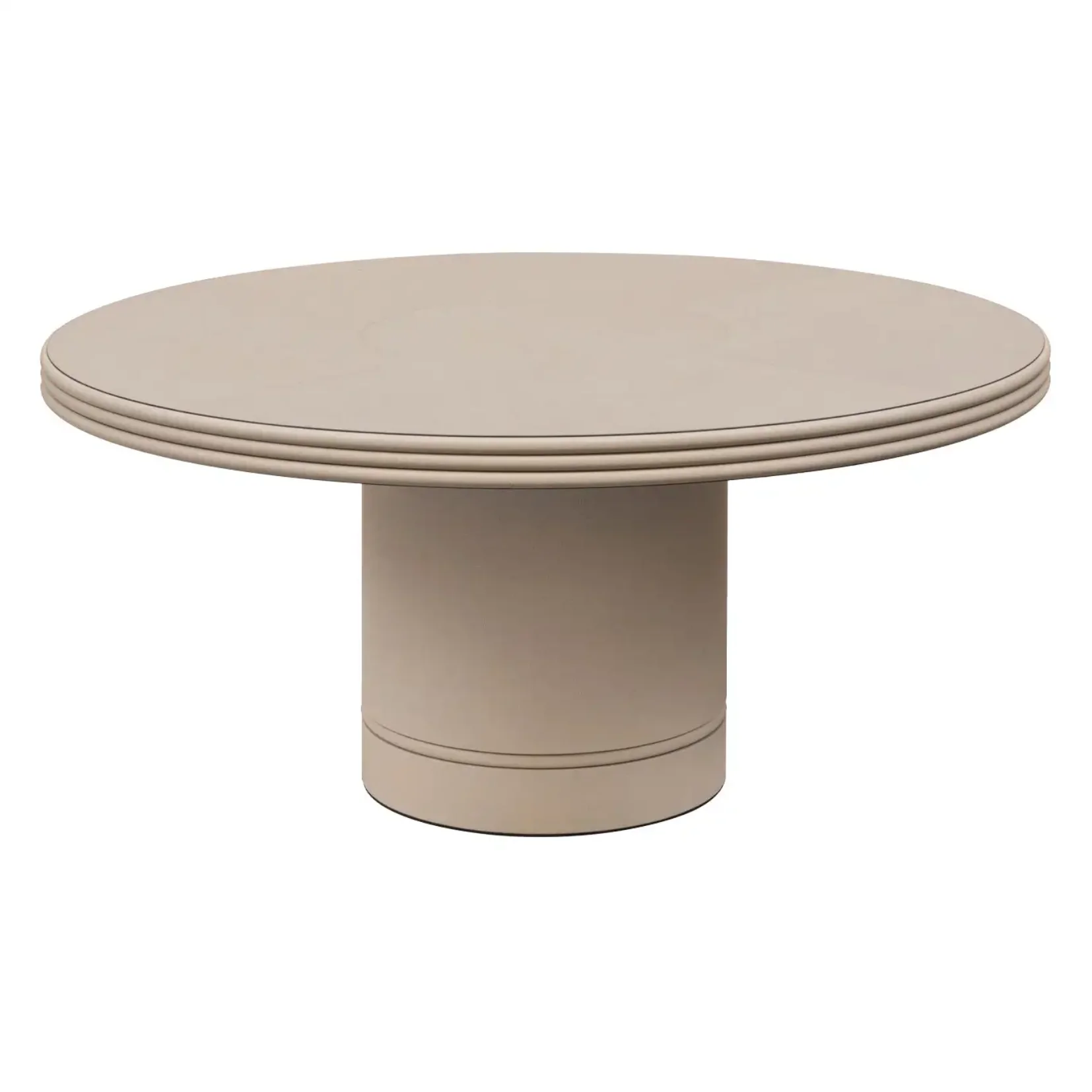 GIOBAGNARA | ROUND LEATHER DINING TABLE | $8,841.00 - Image 1