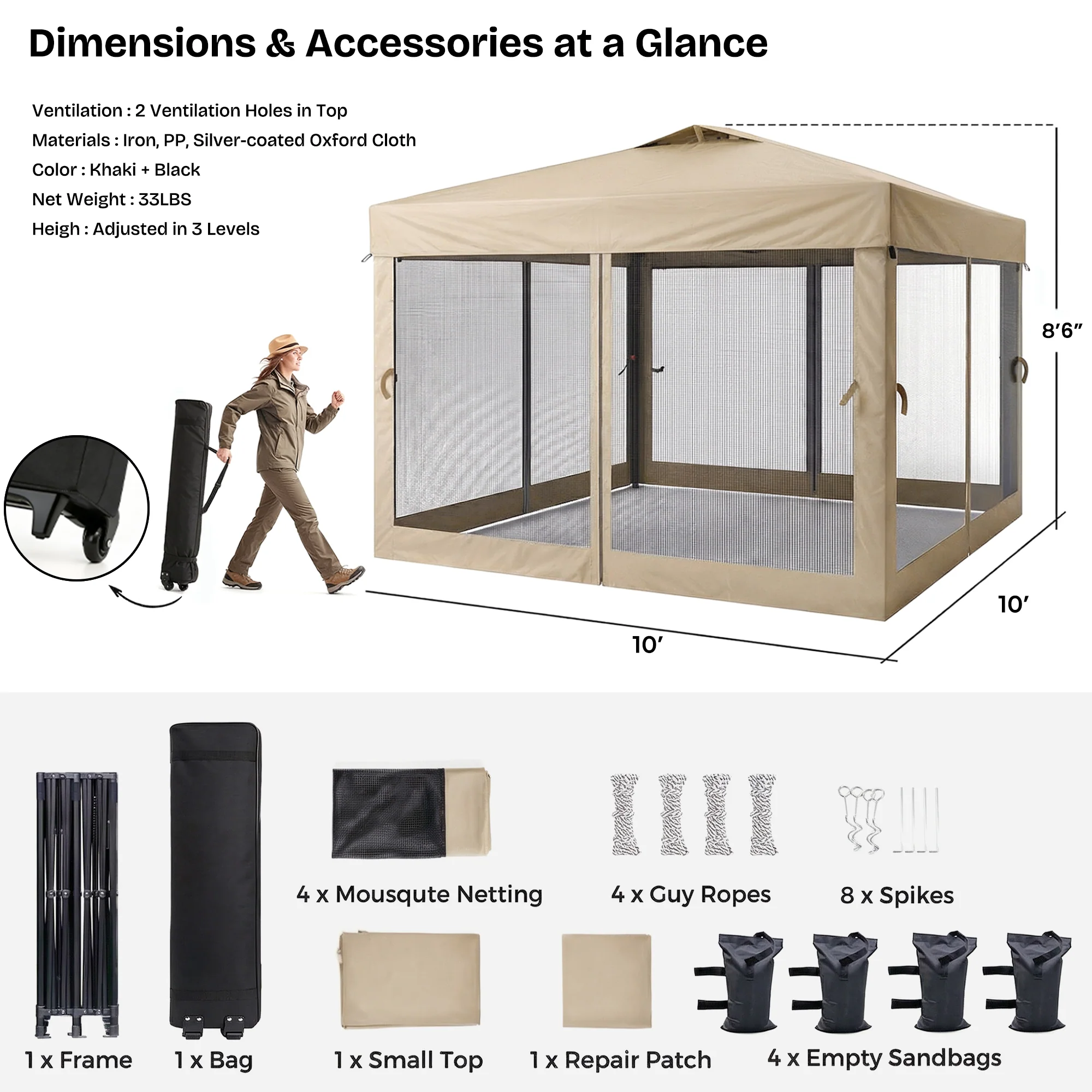 Advwin Outdoor Portable Instant Folding Canopy Tent - Image 3